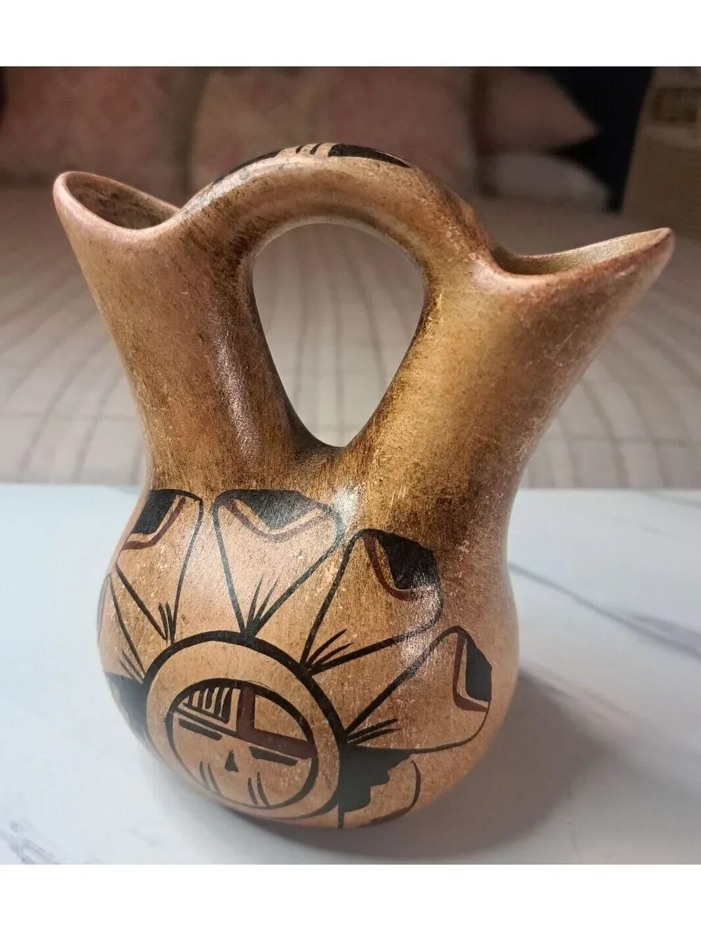 Vintage Southwestern Native American Pottery Wedding Vase